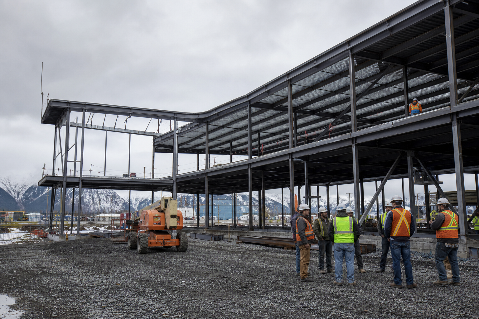 Commercial construction site